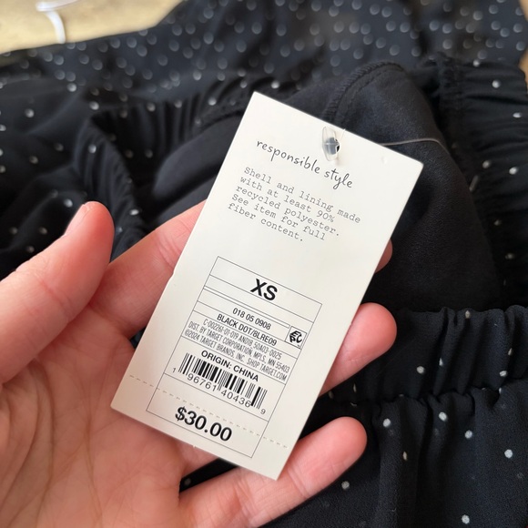 A New Day Black Polka Dot Ruffle Midi Skirt - Picture 4 of 7